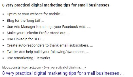 digital marketing tips snippet 2