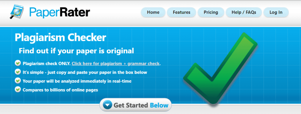 PaperRater Plagiarism Checker
